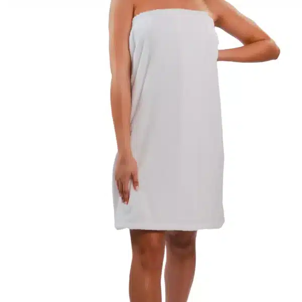 PAREO EPONGE BLANC 100% COTON 330gr/m² - REGLAGE VELCRO