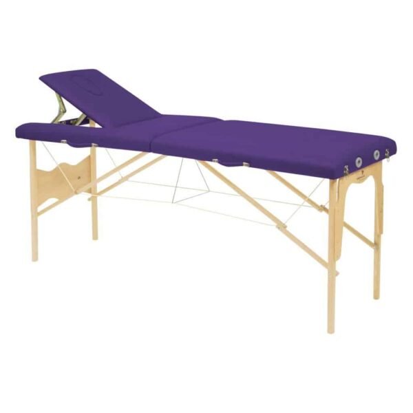 TABLE DE MASSAGE PORTATIVE BOIS 13KG- Dossier relevable Long :182cm - Larg :70cm - Haut : 79cm