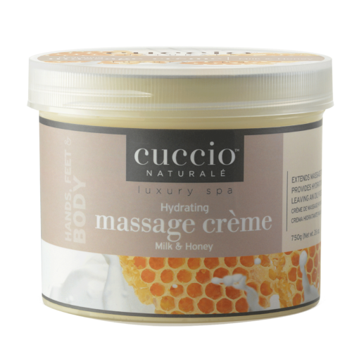 CREME DE MASSAGE HYDRATANTE LAIT ET MIEL 750ml - Mains, Pieds ou Corps