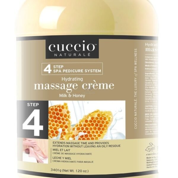 CREME DE MASSAGE 3790ml - HYDRATANTE LAIT ET MIEL  - Mains, Pieds ou Corps