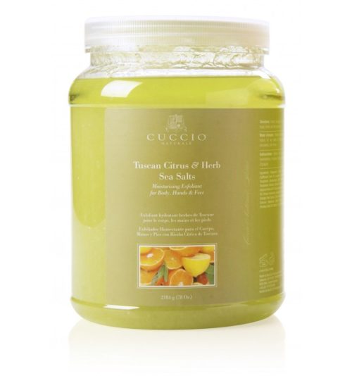 EXFOLIANT SEL DE MER 2184gr - TUSCAN CITRUS & HERB - UNE PEAU LISSE pour Mains, Pieds et Corps