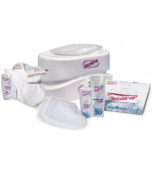 PACK PARAFFINE (Chauffe Paraffine - Mouffle mains et pieds - sachets lot 100 - easy clean 250ml - collagène 500ml - dermo spray 220ml