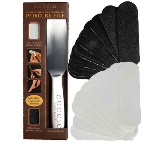 PACK SPATULE PEDICURE INOX   + 15 LIMES 180 + 15 LIME 80  ADHESIVES
