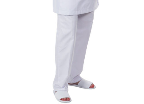 PANTALON VENTRE PLAT SANS POCHE POLYCOTON (BLANC ou NOIR)