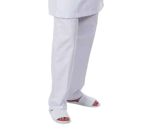 PANTALON VENTRE PLAT SANS POCHE POLYCOTON (BLANC ou NOIR)