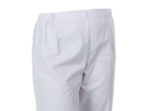 PANTALON VENTRE PLAT SANS POCHE POLYCOTON (BLANC ou NOIR) - Image 3