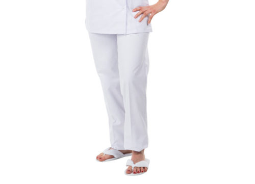 PANTALON VENTRE PLAT SANS POCHE POLYCOTON (BLANC ou NOIR) - Image 2