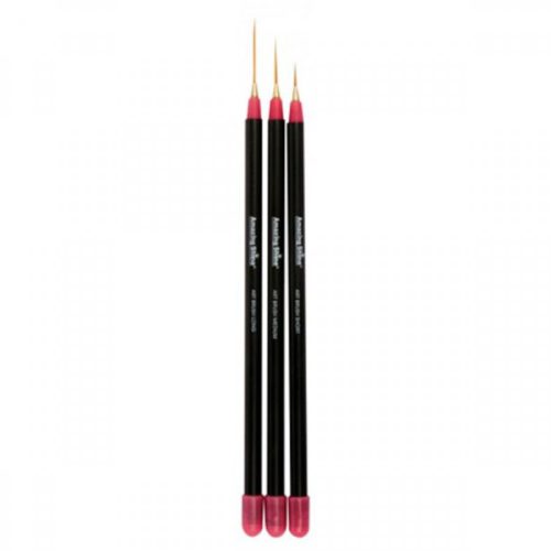 PACK 3 PINCEAUX NAIL ART