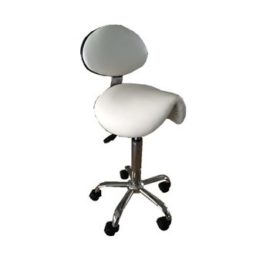 TABOURET ROULANT ERGONOMIQUE AVEC DOSSIER - Hauteur 62 à 73cm