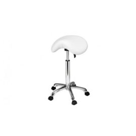 TABOURET ROULANT ERGONOMIQUE BLANC SANS DOSSIER