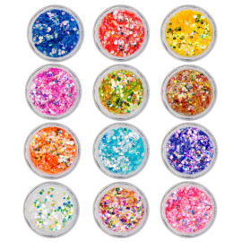 CONFETTIS DOTS  -  lot 12 couleurs