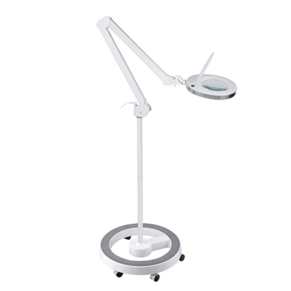 LAMPE LOUPE LED AVEC PIED ROULANT DESIGN