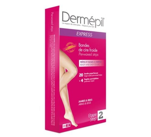 BANDES CIRE FROIDE lot 20 + 4 Lingettes post-épilation