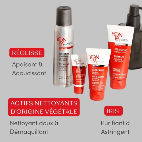 GEL MOUSSE YON-KA FOR MEN 100ml - NETTOYANT DOUX A LA REGLISSE - Image 5