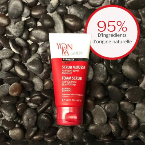 SCRUB MOUSSE YON-KA FOR MEN 50ml - GEL DESINCRUSTANT TRIPLE ACTION - Image 4