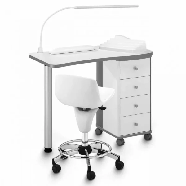TABLE MANUCURE COCO + ASPIRATION - 4 TIROIRS-LAMPE-REPOSE MAINS