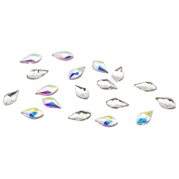 STRASS FLAMME 6 x 10 Clear et Aurora Boréalis (lot 20)