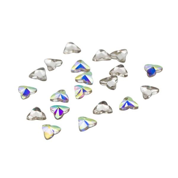 STRASS RIVOLI CLOVER  6 x 6  Clear et Aurora Boréalis (lot 20)