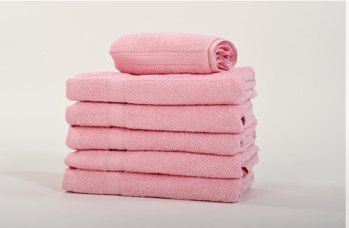 DRAP DE BAIN 100CM x 200CM ROSE POUDRÉ  100% COTON 450G M²