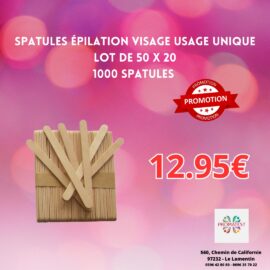 SPATULES EPILATION VISAGE USAGE UNIQUE  lot 50 x 20