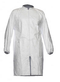 BLOUSE EN NON-TISSE BLANCHE JETABLE ZIPPEE lot 10