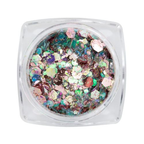 INCRUSTATIONS MIRROR MIXED BLUE