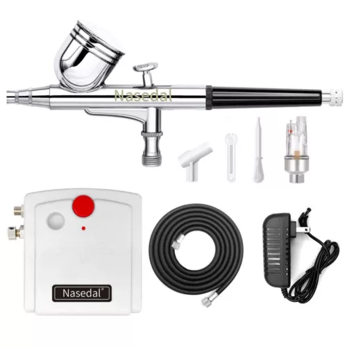 PACK AIRBRUSH (Compresseur + Pièce à Main + Accesoires + 3 Aiguilles 0.2/0.3/0.5mm)