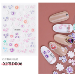 AUTOCOLANT DECORATION ONGLES FLEURS RELIEFS