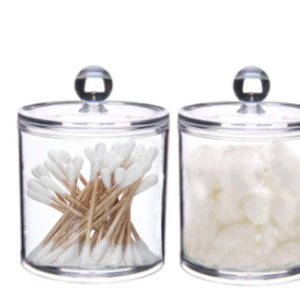 BOITE RONDE TRANSPARENTE AVEC COUVERCLE MOYENNE Dim : 9,4cm x 9,5cm