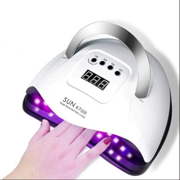 LAMPE UV/LED DOME 132W PORTABLE - Minuteur 10s - 30s - 60s - BASE AMOVIBLE