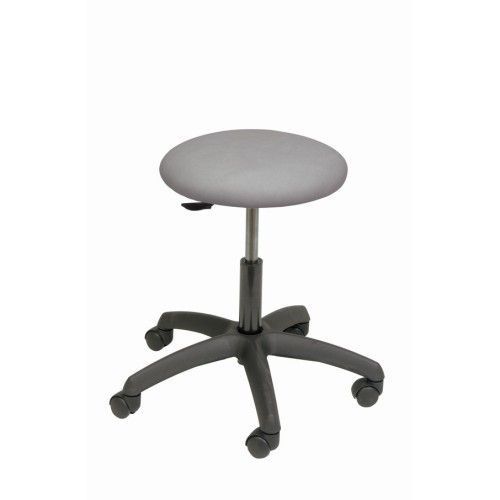 TABOURET CIRCULAIRE BASE NOIRE SANS DOSSIER ET REGLABLE EN HAUTEUR