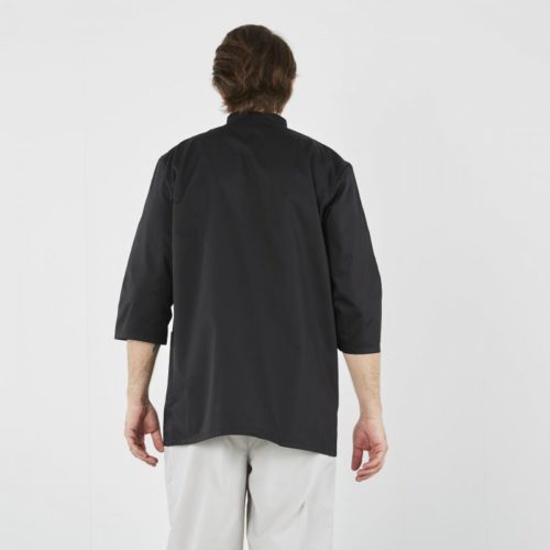 TUNIQUE HOMME NOIRE COL OFFICIER - Taille 1 - 3 POCHES - Image 2