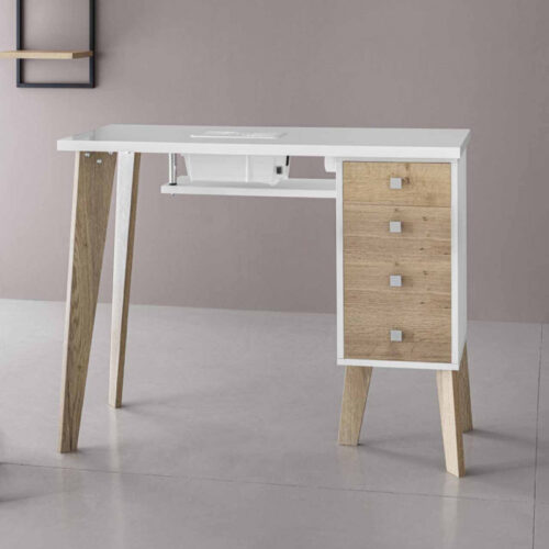 TABLE MANUCURE COMFORTABLE AVEC ASPIRATION 60W 4 TIROIRS